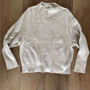 Banana Republic factory Ivory Ribbed Mock Neck Sweater